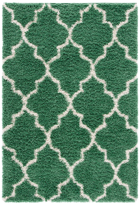 Safavieh Venus Shag 500 4'-0" x 6'-0" Rug in Green / Ivory