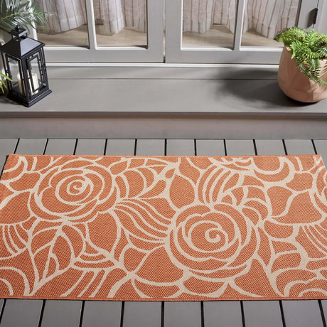 Safavieh Courtyard 2'-7" x 5'-0" Rug in Rust / Sand