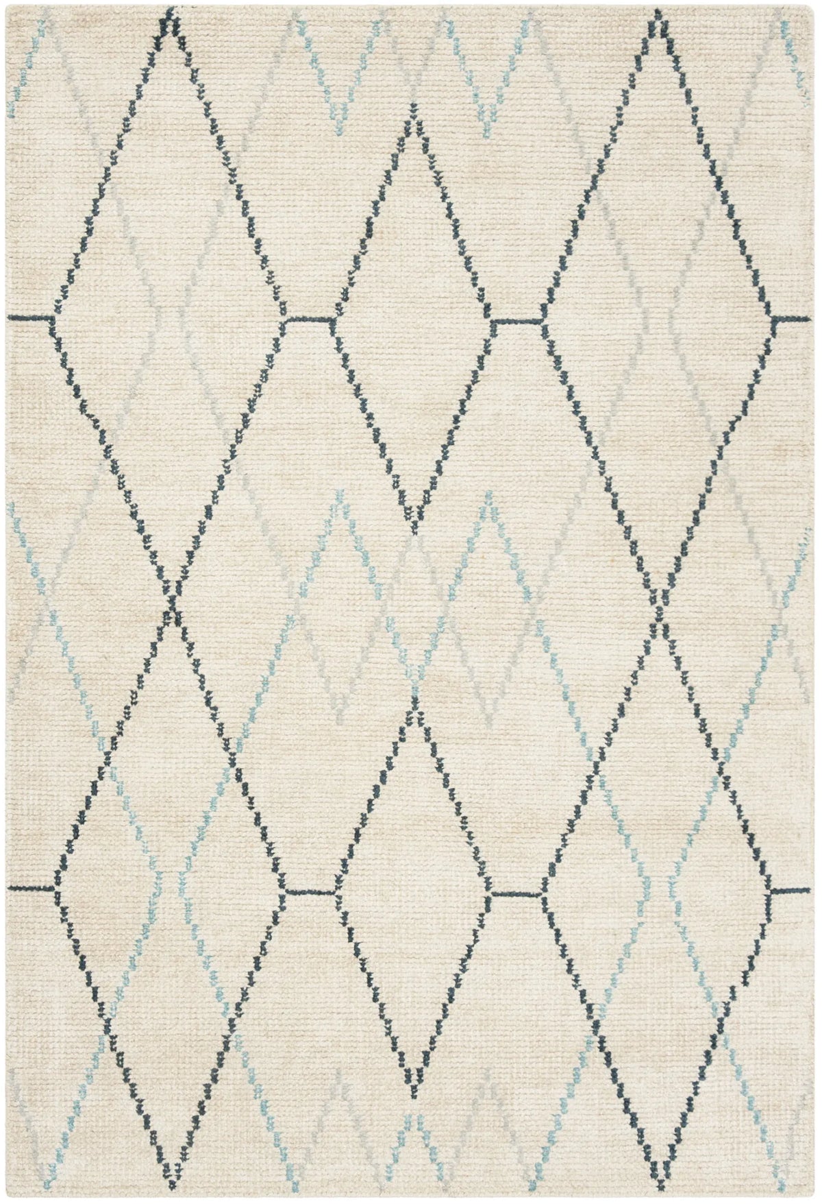 Safavieh Stone Wash 4'-0" x 6'-0" Rug in Ivory / Blue