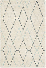 Safavieh Stone Wash 4'-0" x 6'-0" Rug in Ivory / Blue