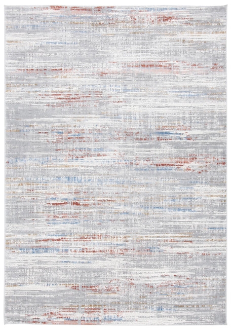 Safavieh Shivan 100 4'-0" x 6'-0" Rug in Light Grey / Rust