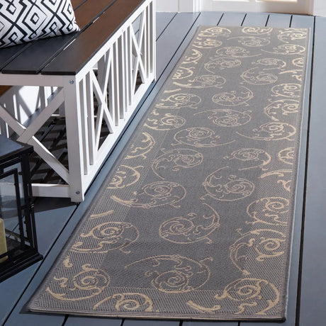 Safavieh Courtyard 2'-3" x 10'-0" Rug in Grey / Natural