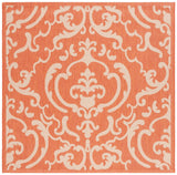 Safavieh Courtyard 6'-7" x 6'-7" Rug in Terracotta / Natural