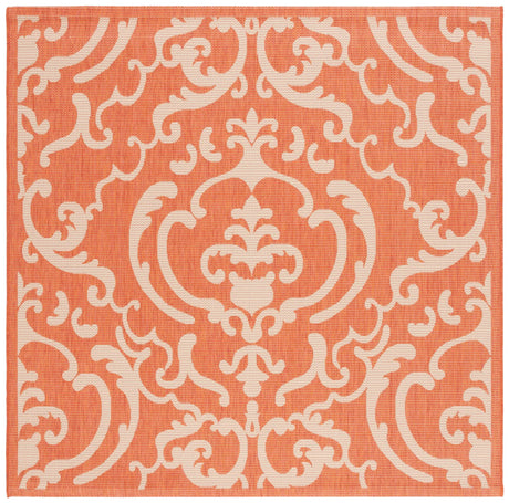 Safavieh Courtyard 6'-7" x 6'-7" Rug in Terracotta / Natural