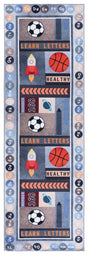 Safavieh Santa Monica Kids 2'-6" x 8'-0" Rug in Grey / Blue