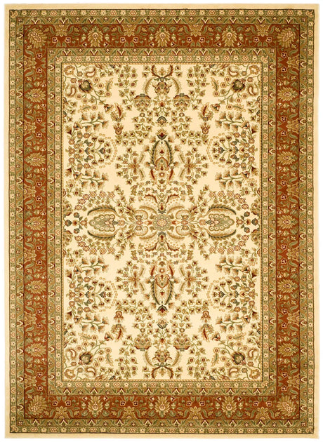 Safavieh Lyndhurst 10'-0" x 14'-0" Rug in Ivory / Rust