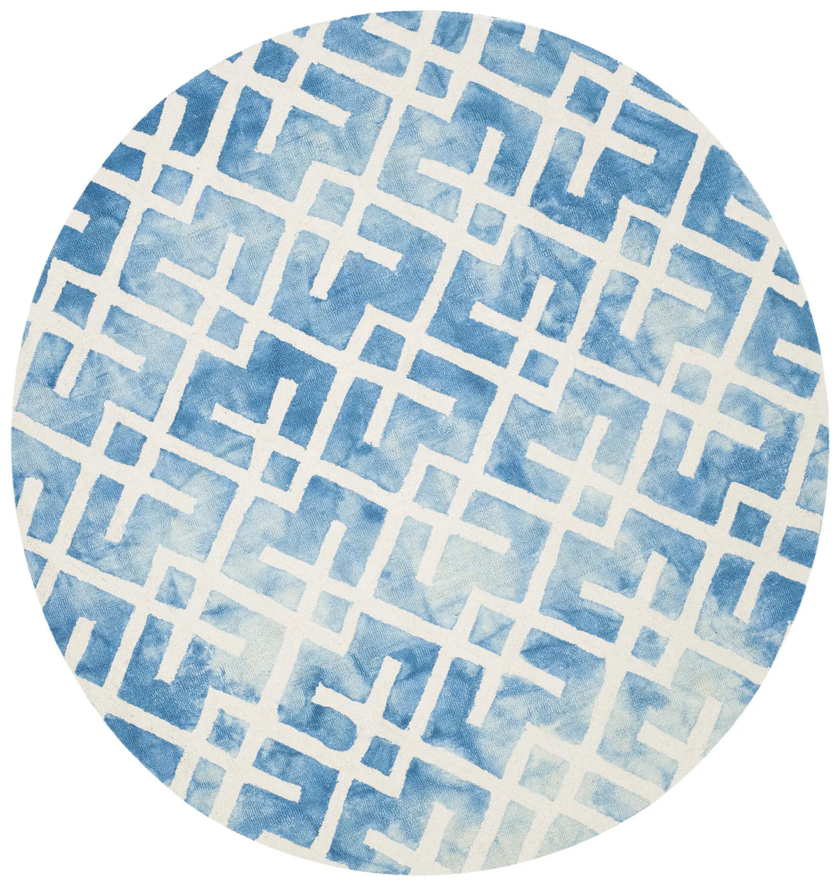 Safavieh Dip Dye 5'-0" x 5'-0" Rug in Blue / Ivory