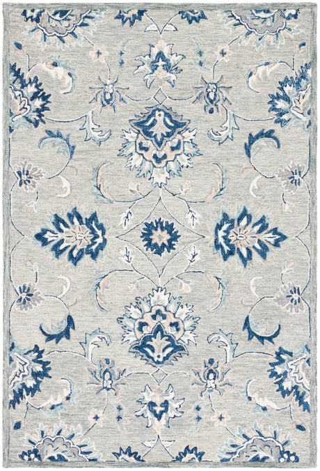 Safavieh Micro-Loop 4'-0" x 6'-0" Rug in Grey / Blue
