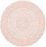 Safavieh Braided 3'-0" x 3'-0" Rug in Red / Ivory