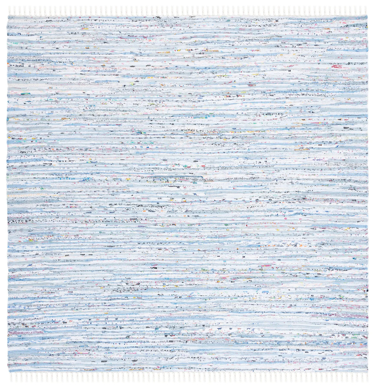 Safavieh Rag Rug 6'-0" x 6'-0" Rug in Light Blue / Multi