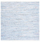 Safavieh Rag Rug 6'-0" x 6'-0" Rug in Light Blue / Multi