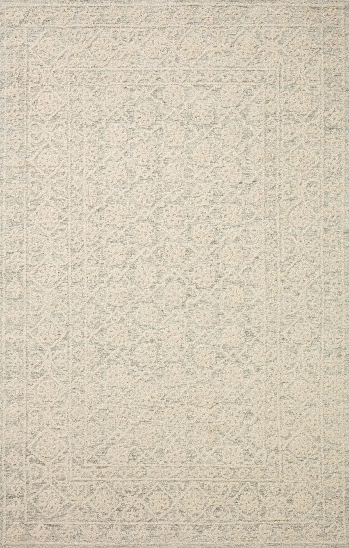 Loloi Cecelia Cec-01 Mist/Ivory Rug - main flat
