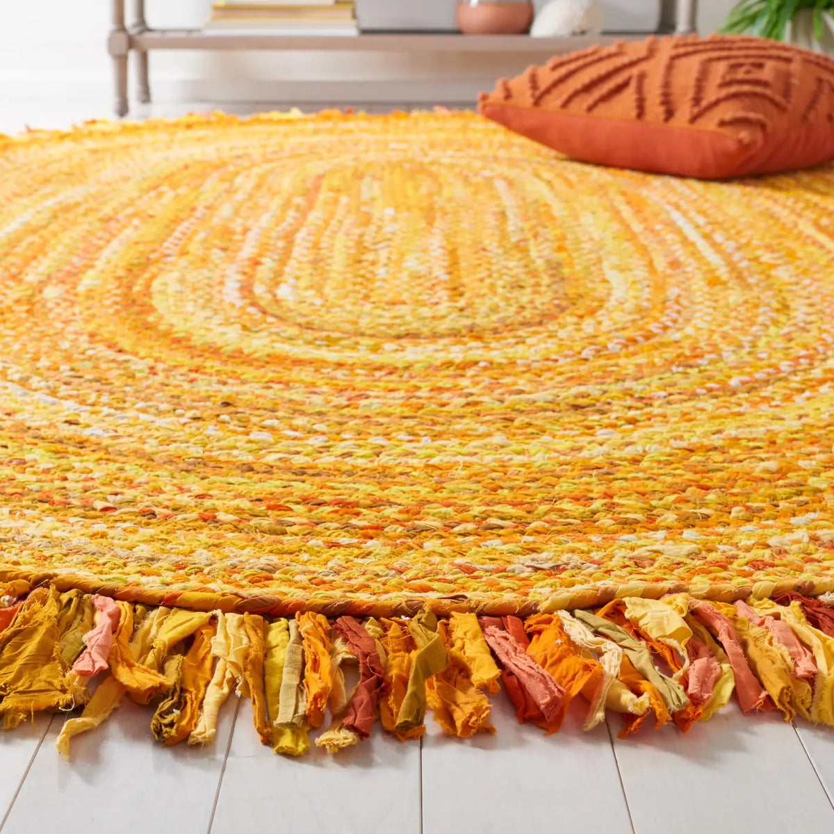 Safavieh Braided 5'-0" x 8'-0" Rug in Gold