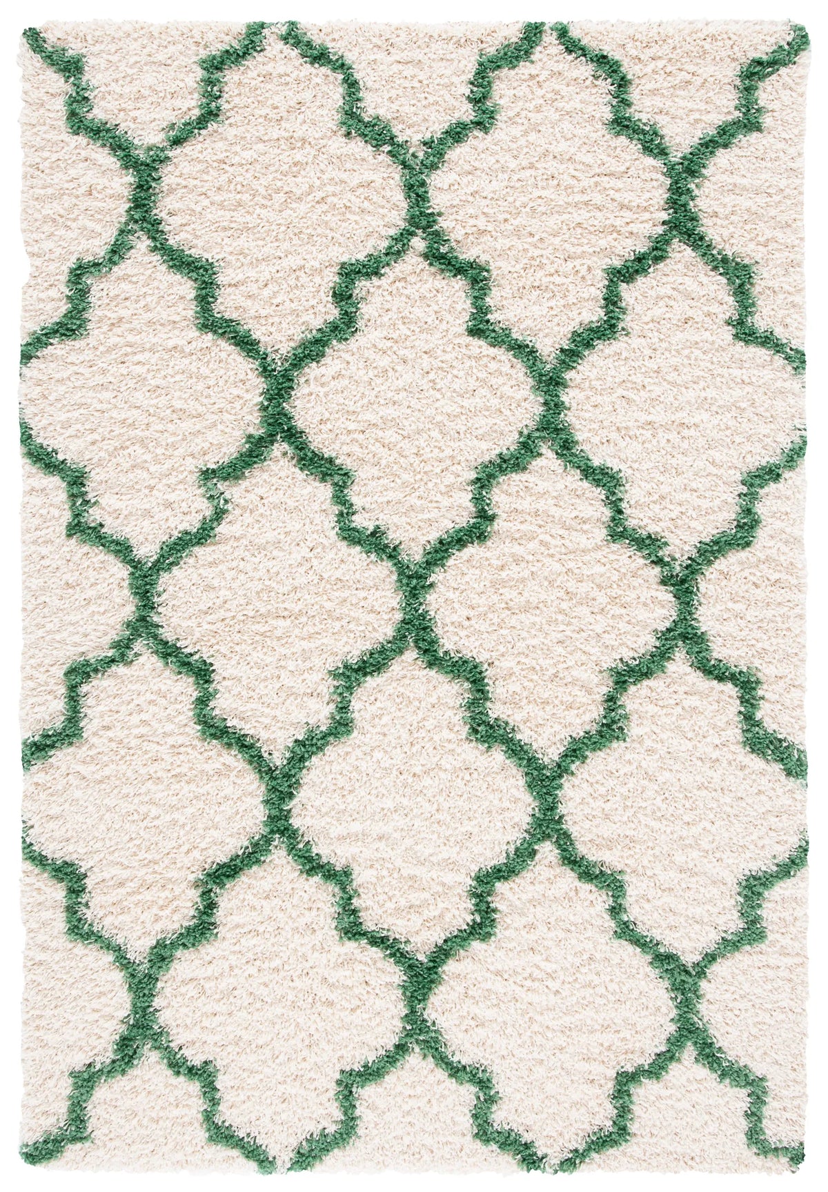 Safavieh Venus Shag 500 4'-0" x 6'-0" Rug in Ivory / Green
