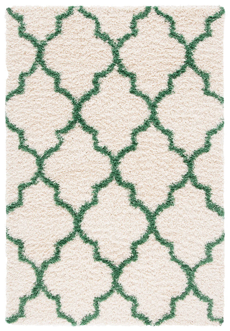 Safavieh Venus Shag 500 4'-0" x 6'-0" Rug in Ivory / Green