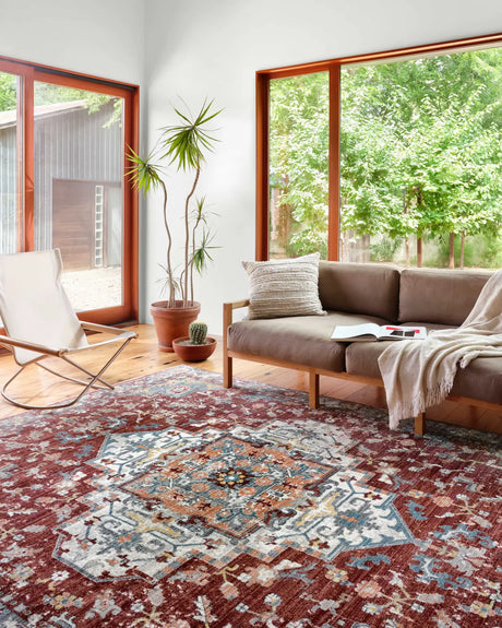 Loloi Samra Sam-10 Brick/Grey Rugs - room scene 1