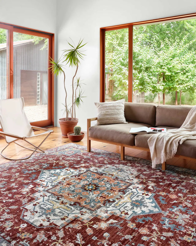 Loloi Samra Sam-10 Brick/Grey Rugs - room scene 1
