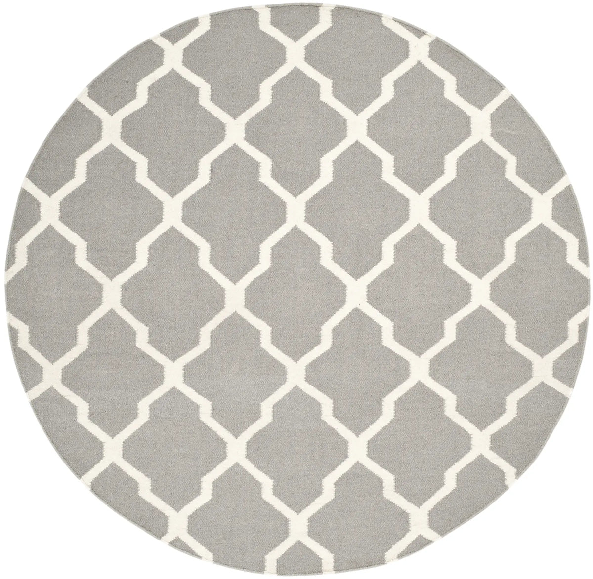 Safavieh Dhurries 6'-0" x 6'-0" Rug in Grey / Ivory