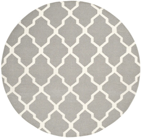 Safavieh Dhurries 6'-0" x 6'-0" Rug in Grey / Ivory