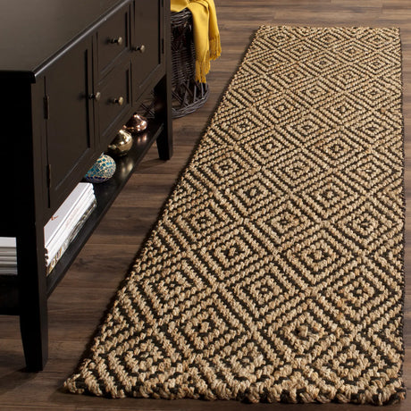 Safavieh Natural Fiber 2'-3" x 10'-0" Rug in Natural / Black