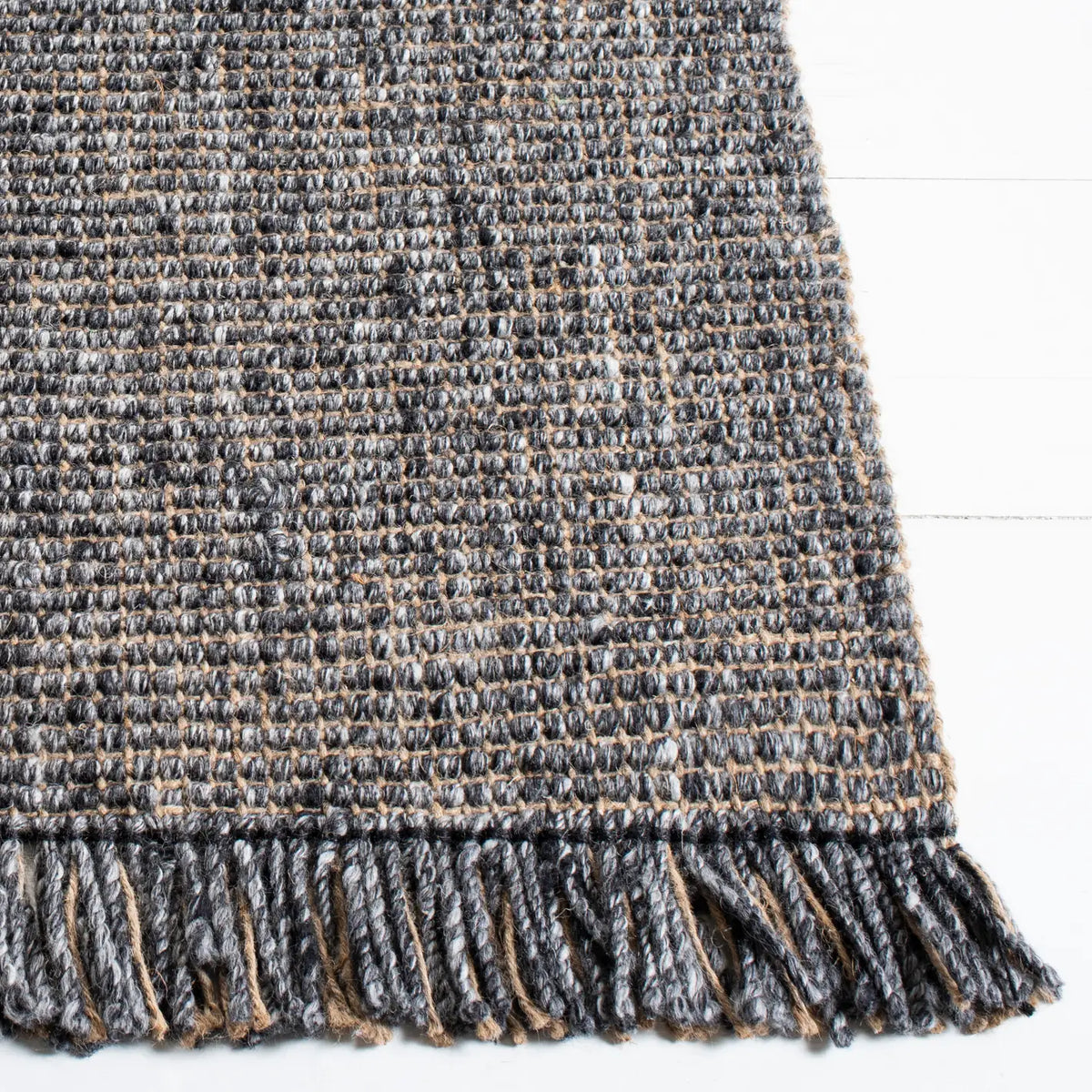 Safavieh Natural Fiber 4'-0" x 6'-0" Rug in Charcoal / Natural