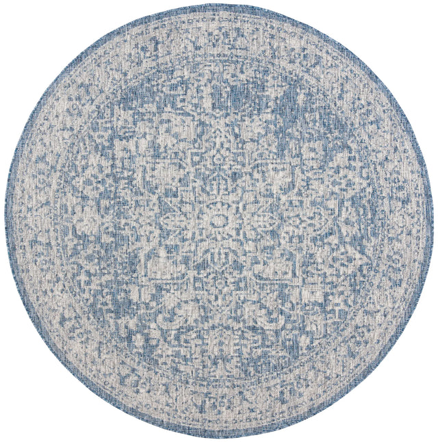 Safavieh Courtyard 6'-7" x 6'-7" Rug in Navy / Grey