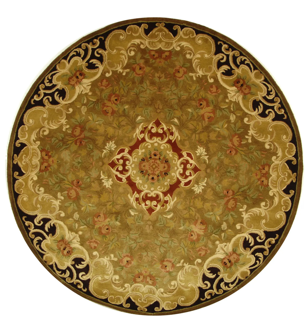 Safavieh Classic 8'-0" x 8'-0" Rug in Gold / Cola