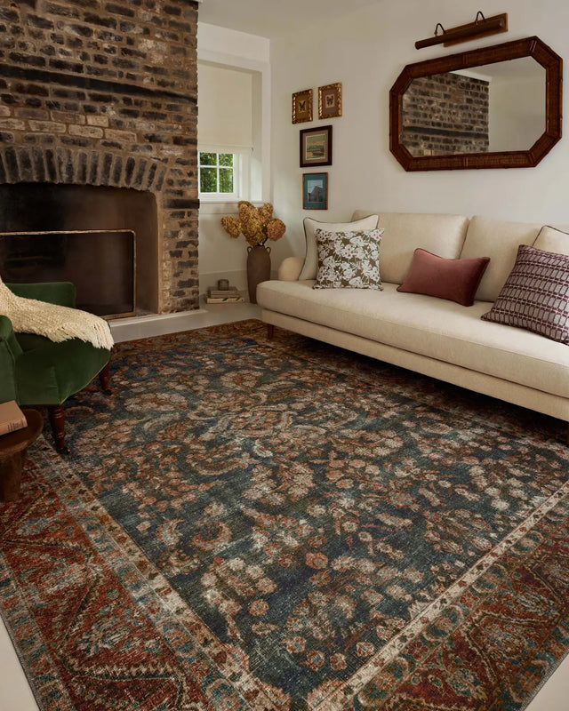 Chris Loves Julia x Loloi Jules 10-Jul Ocean / Spice Rug - room scene 3