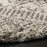 Safavieh Hudson Shag 5'-0" x 5'-0" Rug in Ivory / Grey