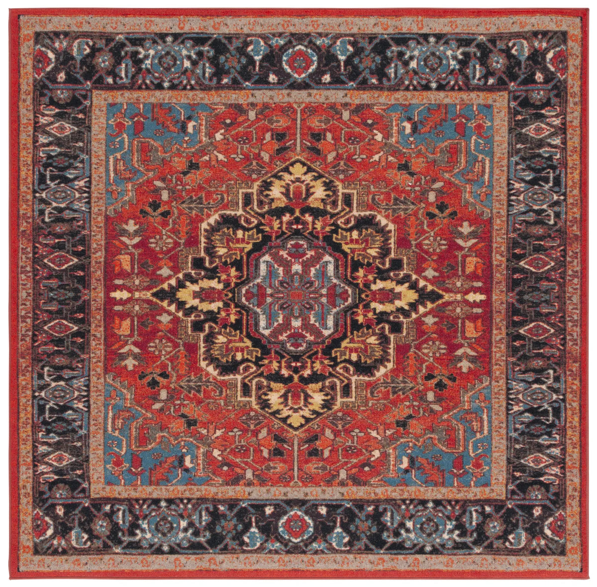 Safavieh Journey 6'-7" x 6'-7" Rug in Red / Blue