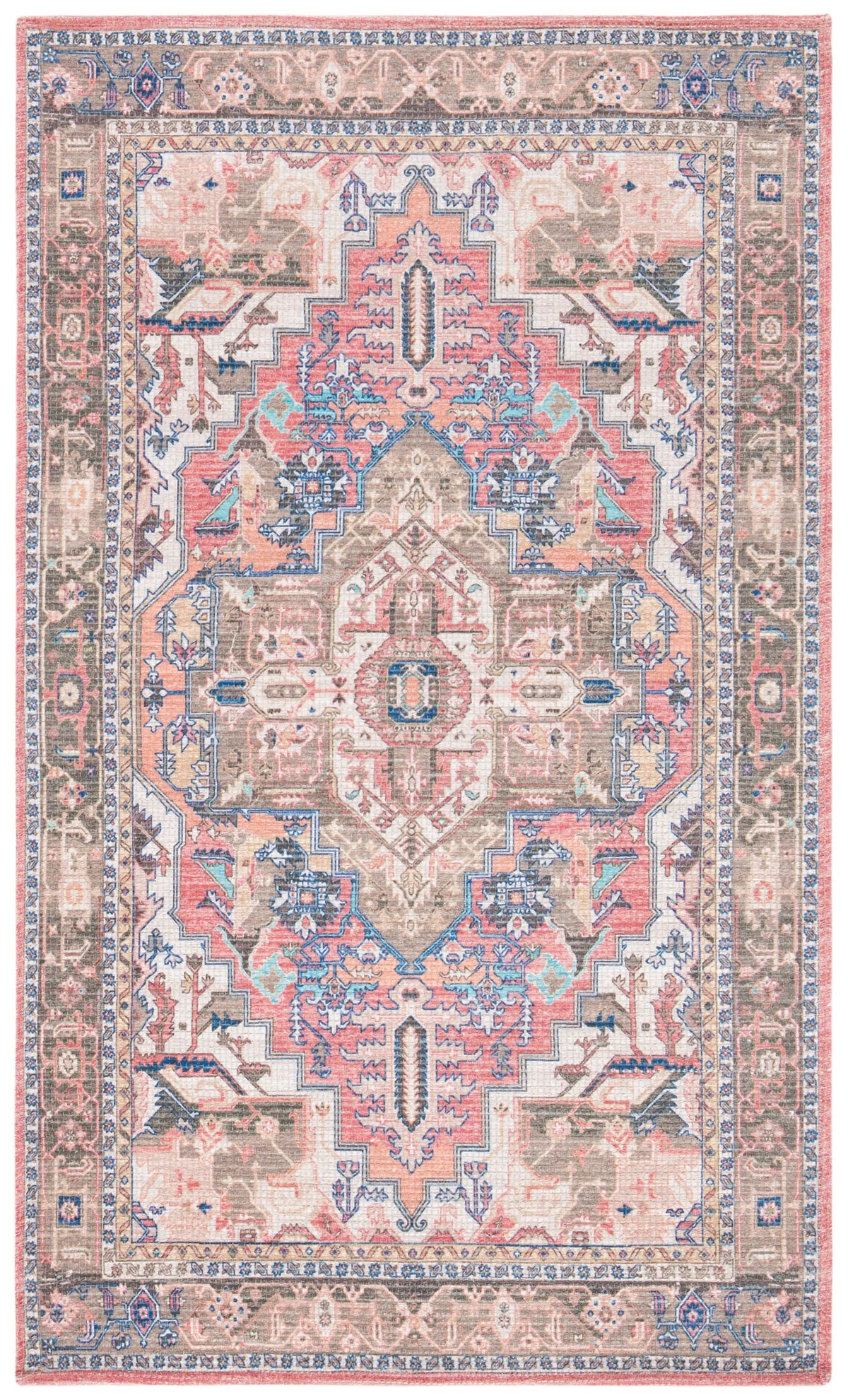 Safavieh Saffron 3'-0" x 5'-0" Rug in Rust / Ivory