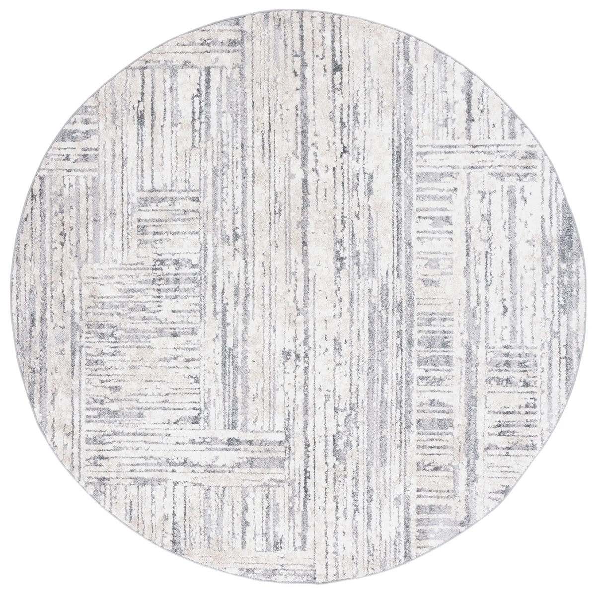 Safavieh Opal 6'-7" x 6'-7" Rug in Ivory / Dark Grey