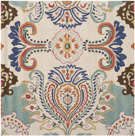 Safavieh Bella 5'-0" x 5'-0" Rug in Ivory / Teal