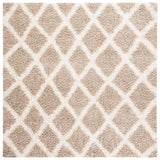 Safavieh Sgd-Dallas Shag 6'-0" x 6'-0" Rug in Beige / Ivory