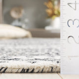 Safavieh Micro-Loop 4'-0" x 6'-0" Rug in Black / Ivory