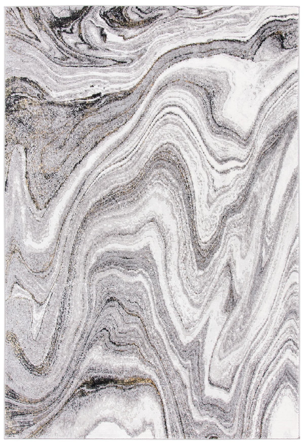 Safavieh Amelia 4'-5" x 6'-5" Rug in Grey / Gold