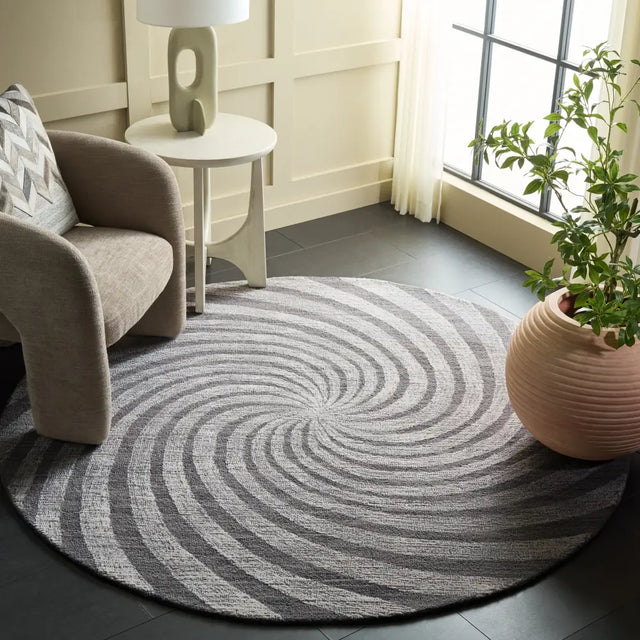 Safavieh Novelty 6'-0" x 6'-0" Rug in Charcoal / Grey