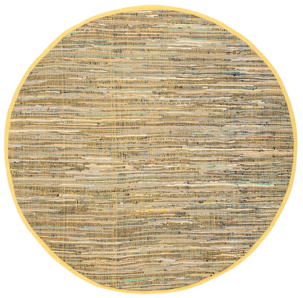 Safavieh Rag Rug 6'-0" x 6'-0" Rug in Yellow / Multi