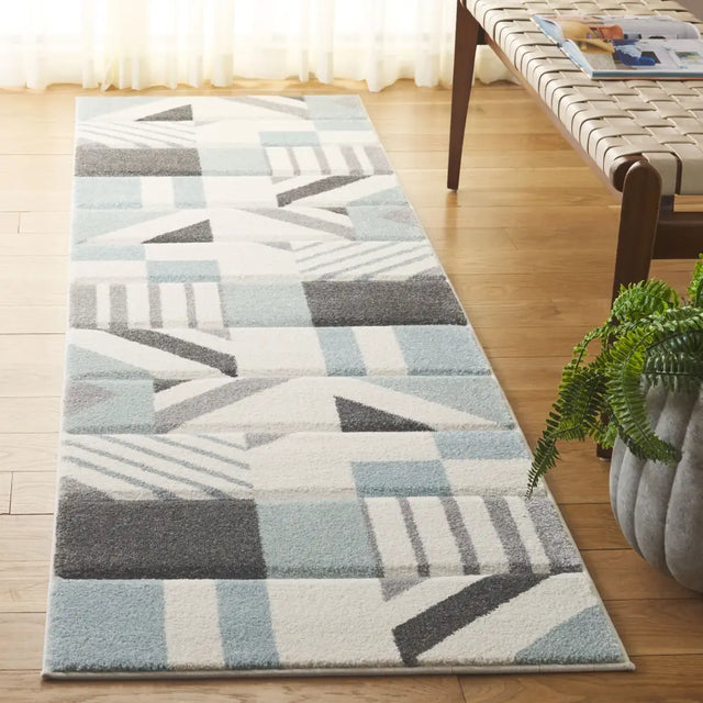 Safavieh Hollywood 2'-3" x 8'-0" Rug in Ivory / Aqua