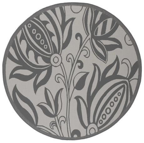 Safavieh Courtyard 6'-7" x 6'-7" Rug in Light Grey / Anthracite