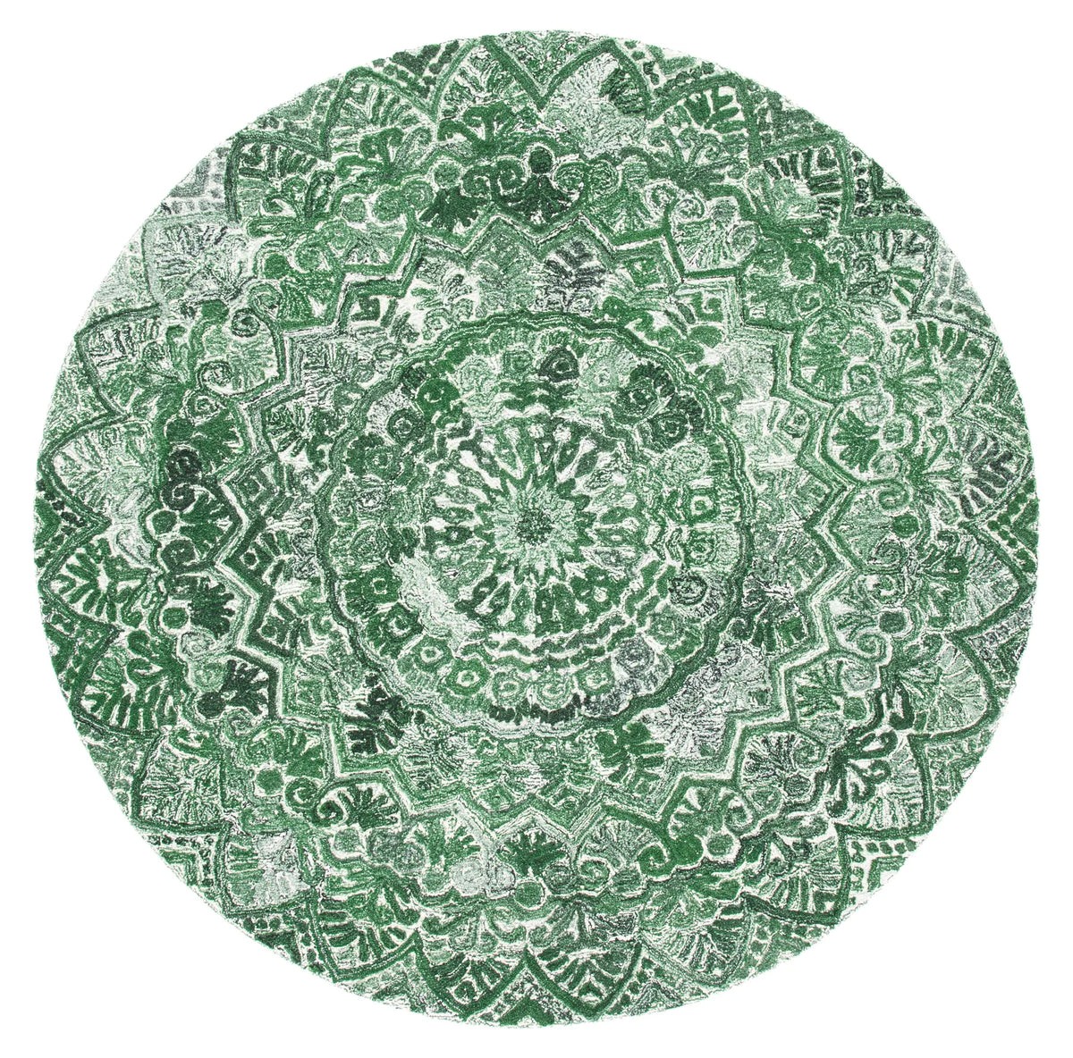 Safavieh Marquee 6'-0" x 6'-0" Rug in Green / Ivory