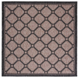 Safavieh Courtyard 6'-7" x 6'-7" Rug in Natural / Black
