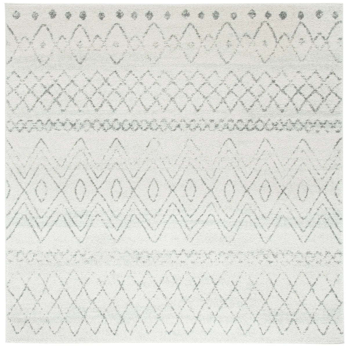 Safavieh Madison 700 6'-7" x 6'-7" Rug in Ivory / Charcoal