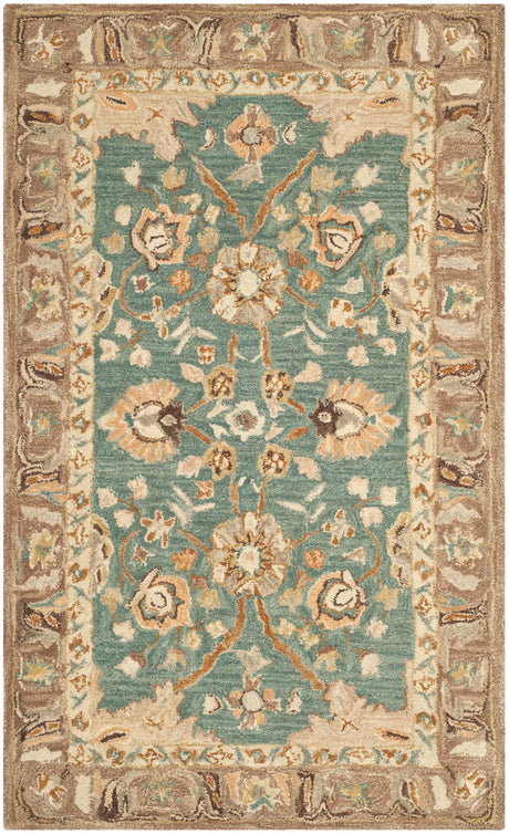 Safavieh Anatolia 3'-0" x 5'-0" Rug in Teal / Camel