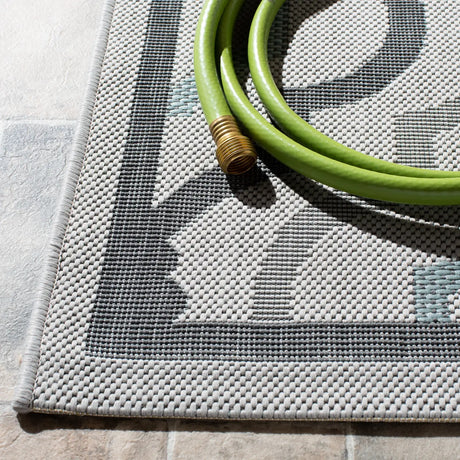Safavieh Courtyard 4'-0" x 5'-7" Rug in Light Grey / Anthracite