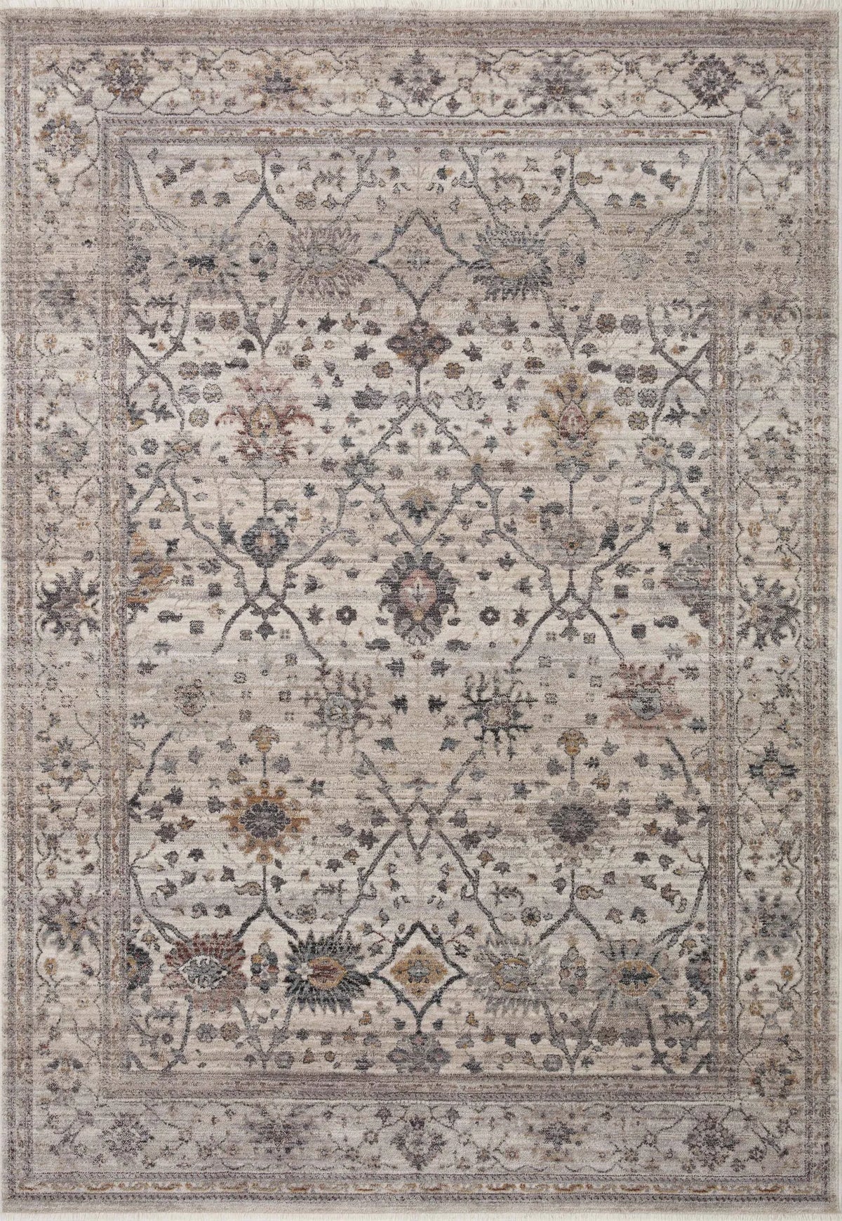 Loloi Lyra Lyr-04 Pebble/Multi Rug - main flat