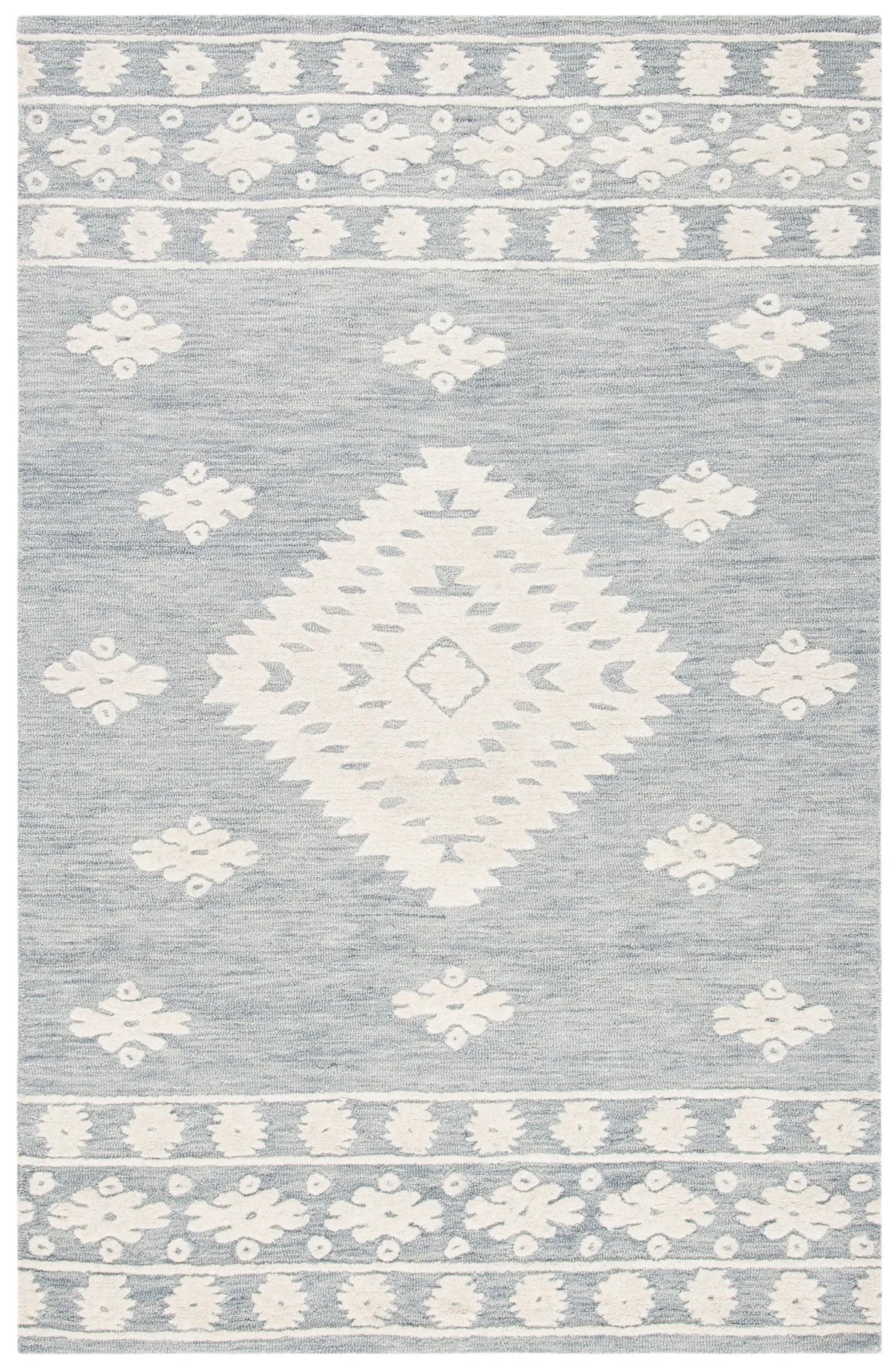 Safavieh Aspen 4'-0" x 6'-0" Rug in Light Grey / Ivory