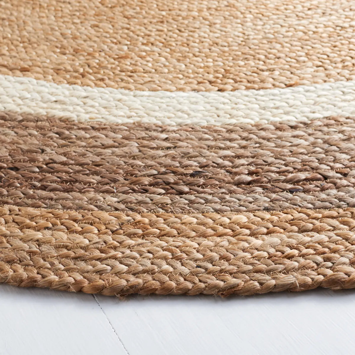 Safavieh Natural Fiber 6'-0" x 6'-0" Rug in Natural / Grey/Ivory