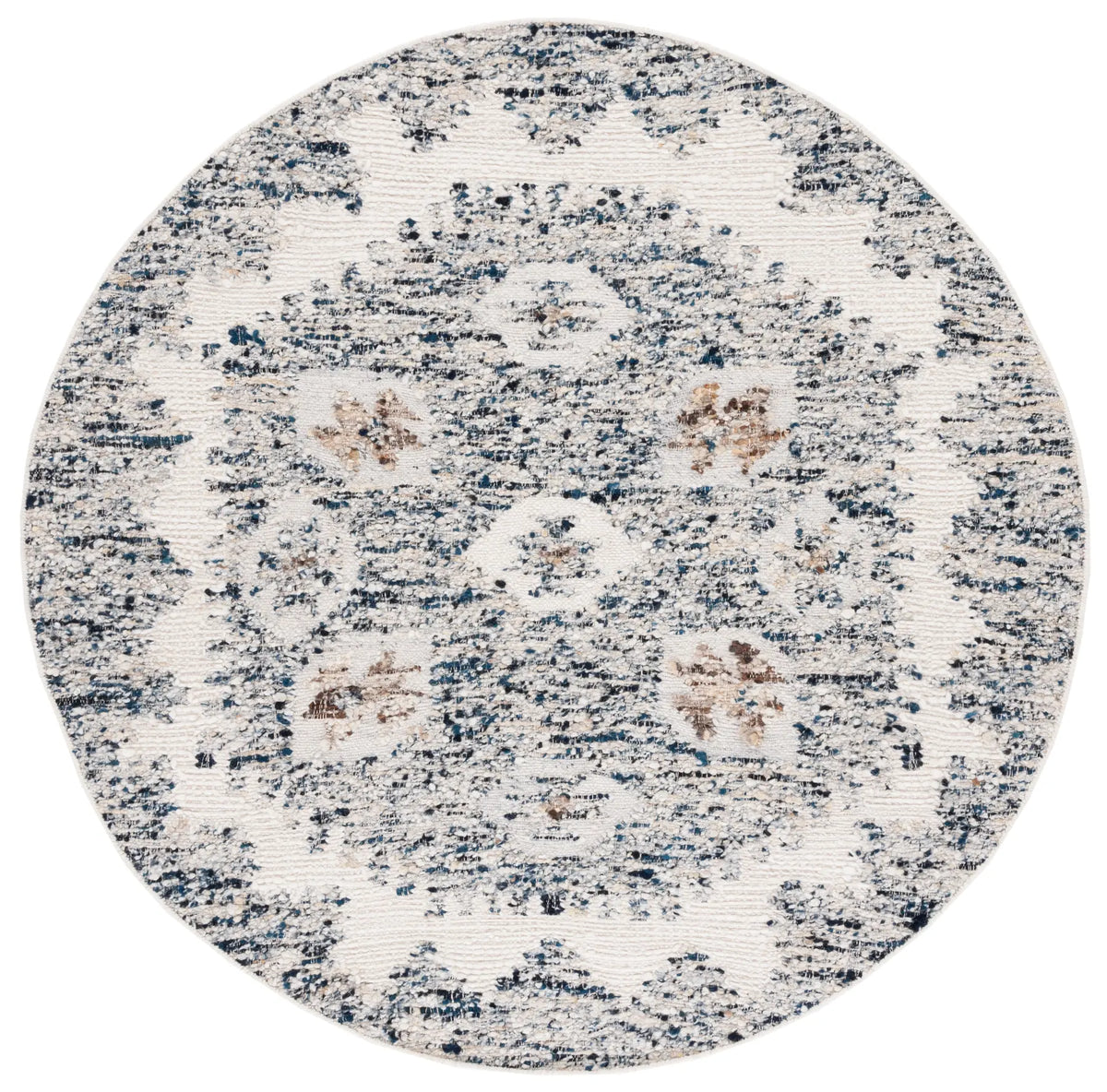 Safavieh Manhattan 6'-0" x 6'-0" Rug in Ivory / Blue