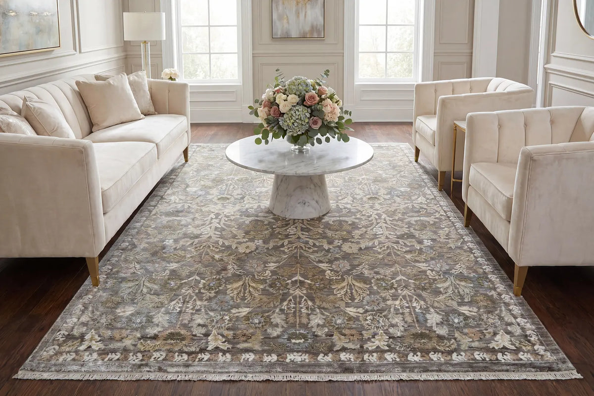 Dynamic Rugs Denali 11622 Power Loomed Modern Brown/Beige/Cream Rug - Room